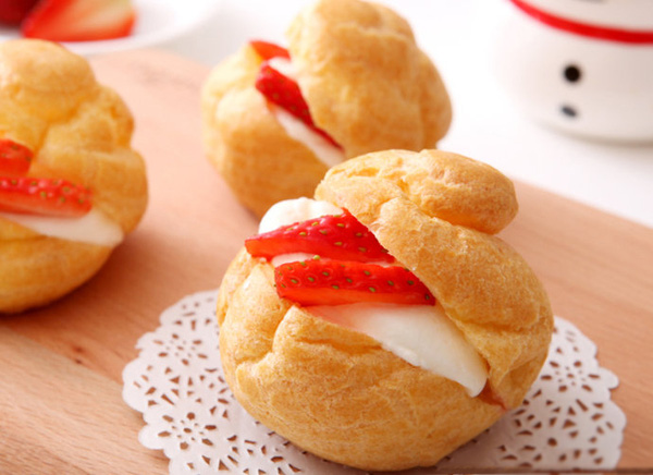 1/6 more fun for children with delicious strawberry ice cream puffs 1