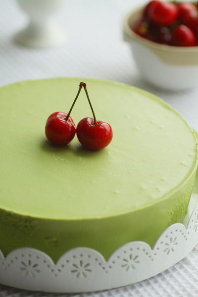 Cool, sweet, green tea cheesecake 14