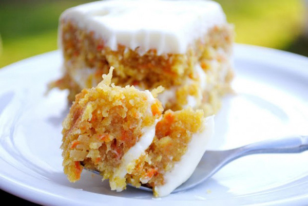 Coconut carrot cake forever eaten without bored! first