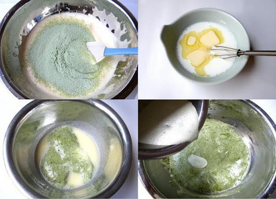 Sweet and sweet, green tea mousse 7