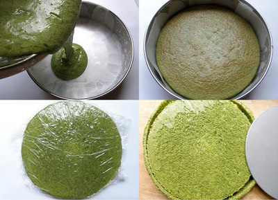 Sweet and sweet, green tea mousse 9